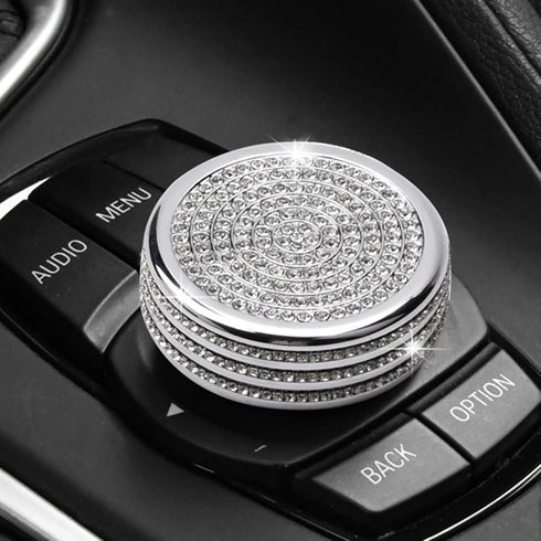 Bling Accessories for BMW 1 2 3 5 7 Series X1 X3 X5 X6 Media iDrive Control knob Cover Rhinestone Crystal, Small-1...