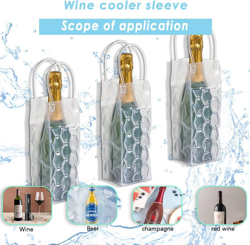 Wine Cooler Sleeve with Protector Instant Cooling and Keeps Your Drink Cold Keep Cool and Chill Champagne Wine, Wine Bottle Chiller Cooler for Red...
