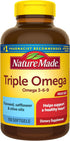 Nature Made Triple Omega 3 6 9, Flaxseed, Safflower, & Olive Oils, Healthy Heart Support, Fish Free Omega 3 Supplement, 150 Softgels, 75 Day Suppl...