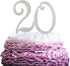20 Years Birthday Cake Topper - New Best Crystal Rhinestone 20th Wedding Anniversary Or 20 Years Old Cake Topper Party Decoration Silver...