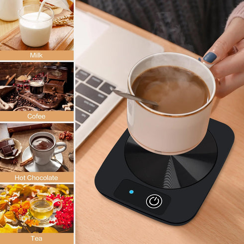 Coffee Mug Warmer, Smart Candle Warmer, Electric Cup Warmer with Aluminum Metal Panel for Office, Desk Accessories, Cup Warmer Electric Beverage W...