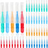 ewinever 50 Count Interdental Brush,Toothpicks Tooth Flossing Head Oral Dental Hygiene Brush,Teeth Cleaner Dental Floss Stick Tooth Cleaning Tool ...