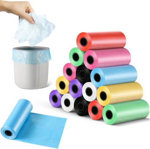 240 Counts Mini Trash Bags 0.5 Gallon Tiny Mini Garbage Bags Small Pet Bags Strong Trash Bags Trash Can Liners for Car Kitchen Office Desktop Mini...