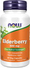 NOW Supplements, Elderberry (Sambucus nigra)500 mg, 10:1 Concentrate, 60 Veg Capsules...