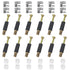 12 Set Cam Lock Screws, 35mm Cam Screws Cam Bolt Cam Lock Fasteners, 3 in 1 Cam Fitting Cam Connector Bolt Cam Dowel Cabinet Pre-Inserted Nut for ...