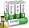 Kruta Rechargeable AA Batteries, 1600mah 1.2V Ni-MH Double A Rechargeable AA Solar Batteries Pre-Charged for Outdoor Solar Lights, String Lights P...