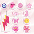 12pcs Preppy Boho Car Air Freshener Essential Oil Hanging Slice Cute Pink Happy Face Air Fresheners Car Interior Accessories for Hanging Rearview ...