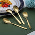 Gold Demitasse Espresso Spoons, 5.5'' Mini Coffee Spoons, Stainless Steel Small Spoons,Tea Spoons for Dessert, Set of 6, Dishwasher Safe...