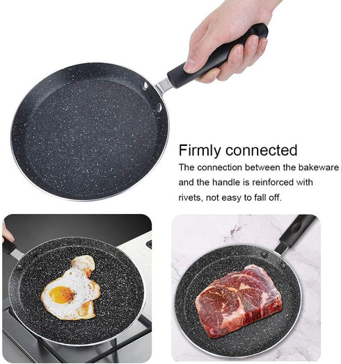 plplaaoo Crepe Pan,Non Stick Frying Pan Skillet,Uniform Heating Aluminum Egg Omelette Pan with Comfortable Handle,Induction Cooker Cooking Pan for...