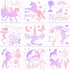 9 Pieces Unicorn Stencils Painting Templates Craft for Arts Card Making Journal Scrapbooking DIY Furniture Wall Floor Painting on Wood Fabric (8 x...