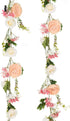 6 Ft Artificial Peony Garland with Mixed Peony Flowers and Green Leaves for Wedding Dining Table Home Party Decor...