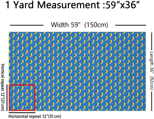 Banana Fabric by The Yard, Tropical Fruit Upholstery Fabric, Cartoon Food Exotic Style Palm Summer Decor Fabric, Waterproof Outdoor Fabric, DIY Ar...