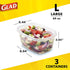 GladWare Home Deep Dish Food Storage Containers, Large Rectangle Holds 64 Ounces of Food, 3 Count Set | With Glad Lock Tight Seal, BPA Free Contai...