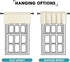 JIUZHEN Valance Curtains for Kitchen Window Valances for Living Room/Basement Window Curtains Bathroom Thermal Insulated Short Rod Pocket Curtain ...