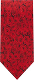 Jacob Alexander Men's Red Floral Roses Flowers Design Regular Length Neck Tie - Red...