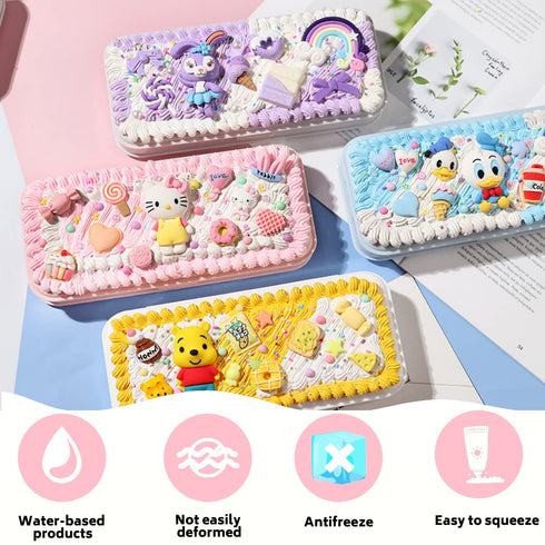 ASTRYAS Simulation Fake Whipped Cream Glue, 2PCS Decoden Cream Clay Glue Silicone Cream Adhesive Ket with 2 Plastic Decorating Mouth, Charm Craft ...