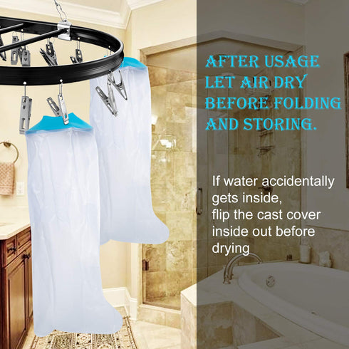 Asunby Cast Covers for Shower Leg Adult Waterproof full Leg Protector Shower Bandage Wound Showering for Broken Leg Knee Foot Ankle Wound Burns Ca...