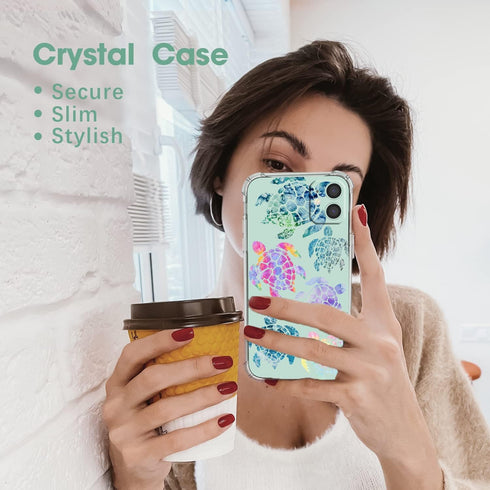 Sea Turtles iPhone 11 Case,Ocean Creatures Pattern Design for Women Men,Soft Transparent TPU Bumper Case for iPhone 11...