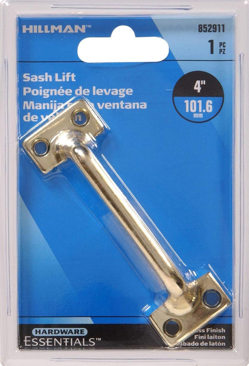 Hardware Essentials 852911 Sash Lift Handle 4" Brass...