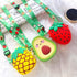 SGVAHY 3D Cartoon Strawberry Silicone Coin Wallets Cute Purse Headset Bag Makeup and Hair Accessories Bag Fun Toy Silicone Key Coin Gifts Children...
