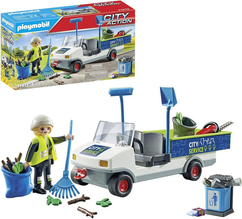 PLAYMOBIL City Action 71433 City Cleaning with Vehicle...