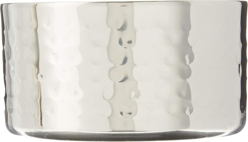 Winco Double Wall Wine Coaster, Satin Finish, Hammered, 5" Diameter, Silver...