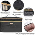 8.8L Double Layer Travel Makeup Bag Women, Large Cosmetic Case, Organizer for Travel-Size Accessories Bottles, Brushes, and Skin Care Products, Bl...