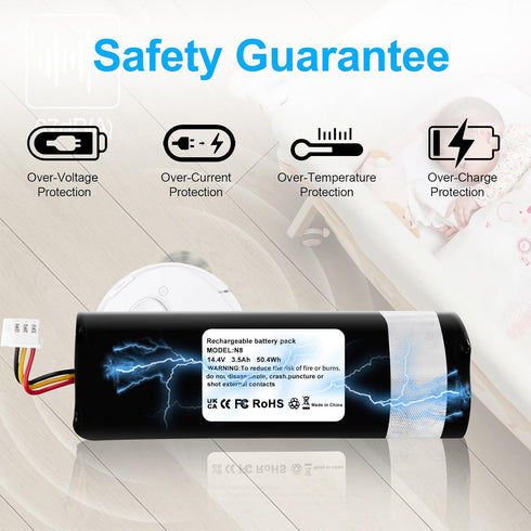 14.4V 3.5Ah Compatible with Ecovacs Deebot N8,deebot ozmo 905 920 930 937 Series Robotic Vacuum Cleaners Replacement Battery Pack...