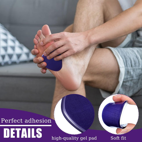 12 Pieces Metatarsal Pads Gel Ball of Foot Cushions Soft Pain Relief Forefoot Support Gel Foot Pads for Women Men Cushioning Foot Pain Plantar Fas...