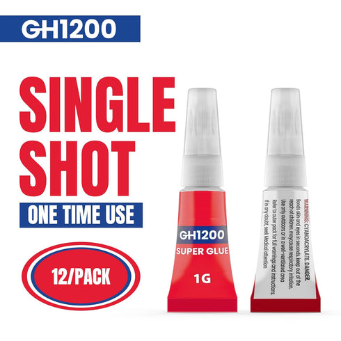 12 Grams Super Glue All Purpose with Anti Clog Cap. Ca Glue - Adhesive SuperGlue. Cyanoacrylate Glue for Hard Plastics, DIY Craft, Metal (12 g)...