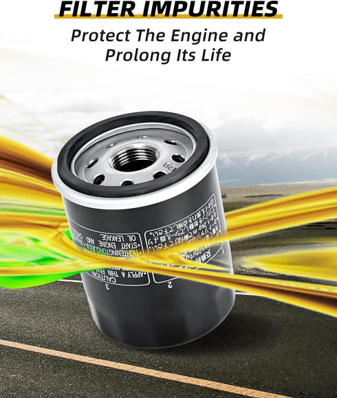 16097-0008 Oil Filter Compatible for Kawasaki Ninja 300 400 500 650 1000 Prairie 300 360 400 Bayou 400 Vulcan 2000 1700 1600 1500 900 800 750 650 ...