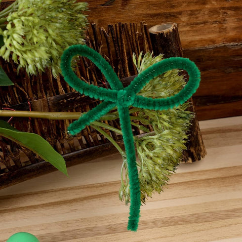 110 Pieces Green Pipe Cleaners, Pipe Cleaners Craft, Craft Pipe Cleaners Chenille Stem Bulk, Art Pipe Cleaners for Creative Decoration Christmas V...