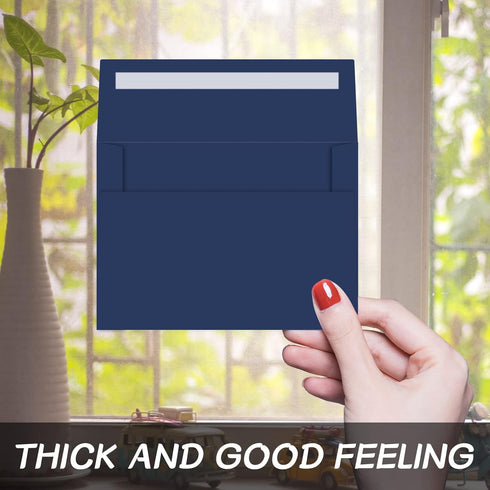 4x6 Envelopes For Invitation,Navy blue A6 envelope 4.75 x 6.5 inch, 4X6 Envelopes for A6 cards,Self Seal envelopes for weddings, greeting cards,ba...
