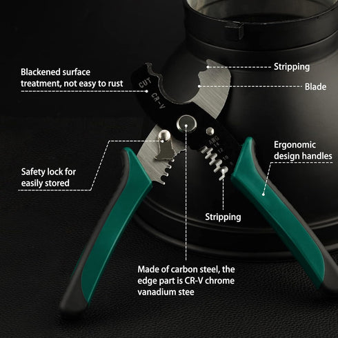 SPEEDWOX 7 Inches Wire Strippers Cutter Pliers Multi-Function Hand Tool Cable Cutting Wire Cutters Cable Cutters Awg Wire Cutters Precision Wire S...