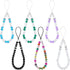 6 Pieces Cell Phone Lanyard Strap Beaded Cell Phone Crystal Charm Bling Wristlet Short Hand Wrist Beads Chain for Girl Women(Various Color)...
