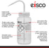 EISCO Chemical Wash Bottle, Blank Labels, 500ml - Wide Mouth, Self Venting, Low Density Polyethylene - Performance Plastics Labs...