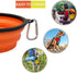 Large Collapsible Dog Bowl 35oz,2 Pack Portable and Foldable Pet Travel Bowls Collapsable Dog Water Feeding Bowls Dish with 2 Carabiners & Lids fo...