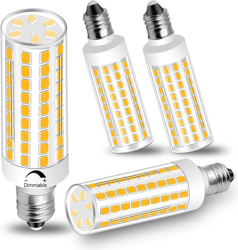 E11 LED Bulb Dimmable,JDE11 75W Halogen Bulbs Equivalent,T4 Mini Candelabra LED Bulb Dimmable 7.5W 800LM,Warm White 3000K,120V 75W 100W JDE11 LED ...