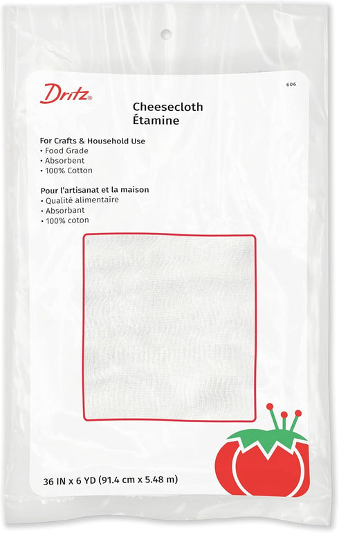 Dritz 606 Cheesecloth, Food Grade #10, 36-Inch x 6-Yards , White...