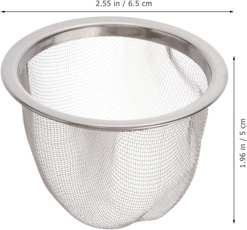 Luxshiny Teapot 8Pcs Teapot Tea Strainer Insert Stainless Steel Tea Filter Metal Mesh Infuser Loose Tea Leaves Strainer Replacement for Tea Pot Te...