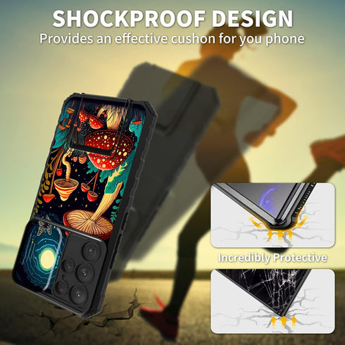 for Samsung Galaxy S23 Ultra Case,Galaxy S23 Ultra 5G Phone Case with Sliding Camera Cover & Kickstand Dual Layer Hard PC Soft TPU Shock Proof Cas...