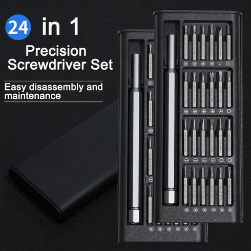 Precision Screwdriver Set,24 in 1 Magnetic Screwdriver,Mini Screwdriver Set with 24pcs S2 Steel Bits,Small Screwdriver Set,Small Tool Kit for Comp...