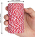 Natural Cotton Twine for Crafts - Ohtomber 328 Feet 2MM Red and White Twine String, Garden Twine, Kitchen Cooking Butchers Twine for Meat and Roas...