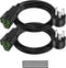 2 Pack Power Extension Cord 3FT/36Inch, Short 3 Prong Electric Extension Cable Outlet Saver, Single Outlet, Heavy Duty, Waterproof, Flexible, 16 A...