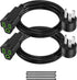 2 Pack Power Extension Cord 3FT/36Inch, Short 3 Prong Electric Extension Cable Outlet Saver, Single Outlet, Heavy Duty, Waterproof, Flexible, 16 A...