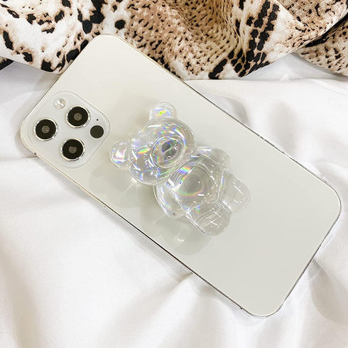 Cute Bear Shape Expandable Collapsible Mobile Phone Grip Stand Holder for Smartphone Tablet Cell Phone Accessories Colorful...