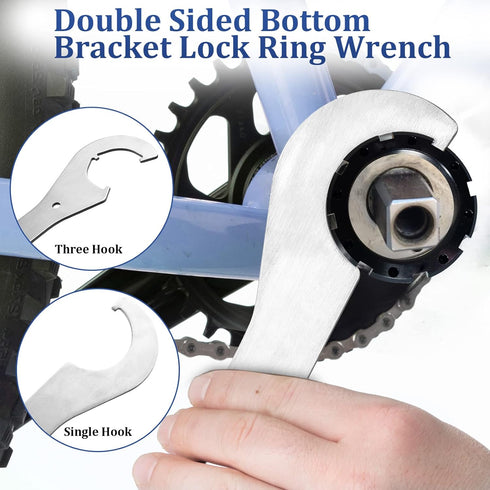 MATINA Bottom Bracket Tool, Bike Bottom Bracket Wrench, Bike Bottom Bracket Removal Tool, Double Sided Bottom Bracket Lock Wrench for Bicycle...