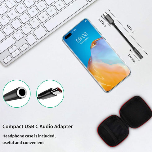 COOYA USB C to 3.5mm Audio Jack for Samsung S20 FE S21 S22 5G OnePlus 8T Headphone Adapter USB C to Aux Dongle Stereo Earphone Connector for iPad ...