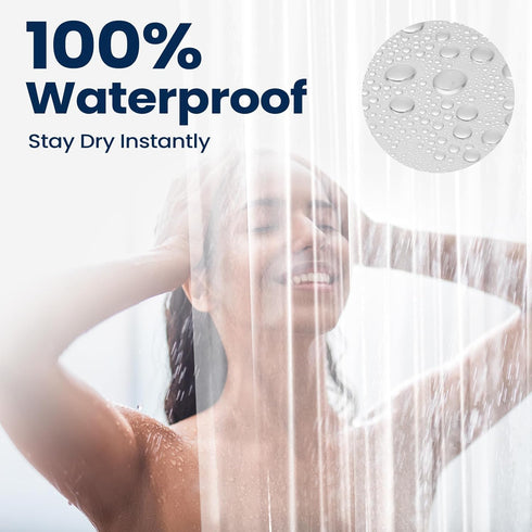 downluxe Waterproof Clear Shower Curtain Liner - PEVA Heavy Duty Plastic Shower Liner with 3 Magnets, Shower Curtains for Bathroom, 72" x 72", Cle...
