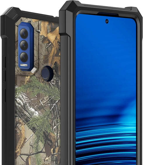 Ailiber for AT&T Motivate Max Phone Case(U668AA), Cricket Ovation 3 Case with Screen Protector, 2 Layer Structure Protection, Shockproof Corners T...